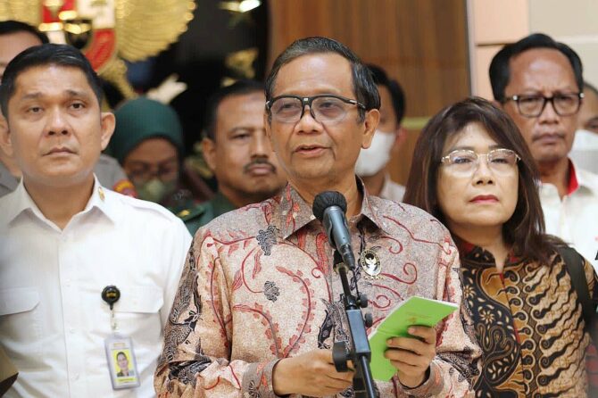 Mahfud Md jumpa press