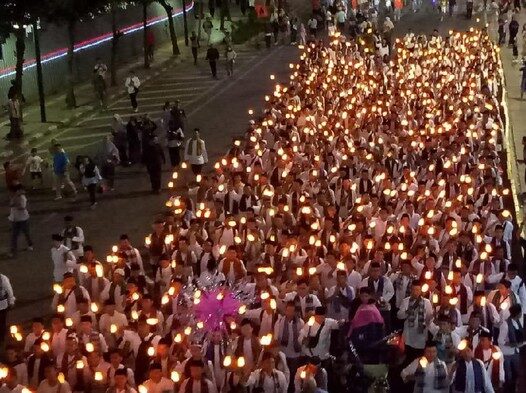 Jelang Bulan Puasa Warga Sunter Jaya Adakan Pawai Obor