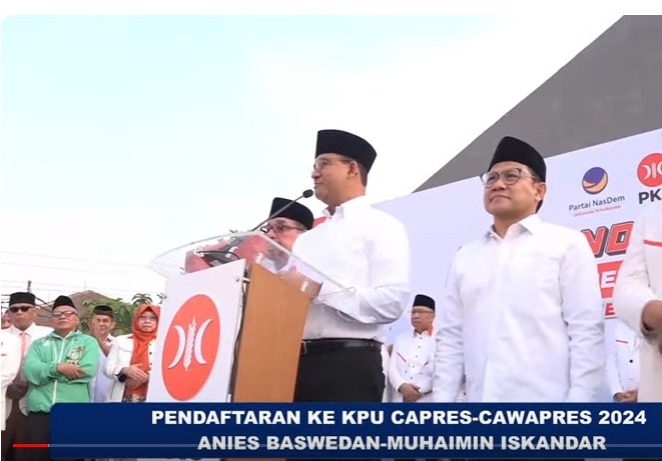 Pasangan Anis-Cak Imin terlihat gembira daftar resmi , tapi saat melewati rumah Megawati beri tanda ?