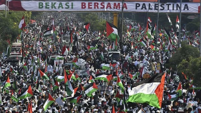 Aksi Bela Palestina diBekasi