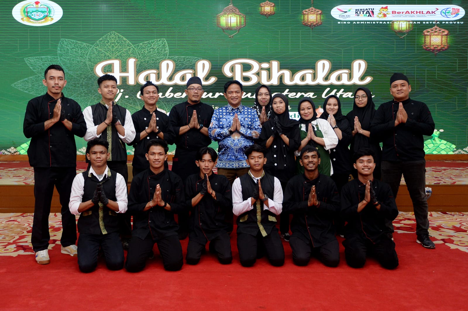 Hari kedua Idul fitri 1445 Hijriah, Penjabat (Pj) Gubernur Sumatera Utara (Sumut) Hassanusin menerima kunjungan sejumlah kepala daerah .