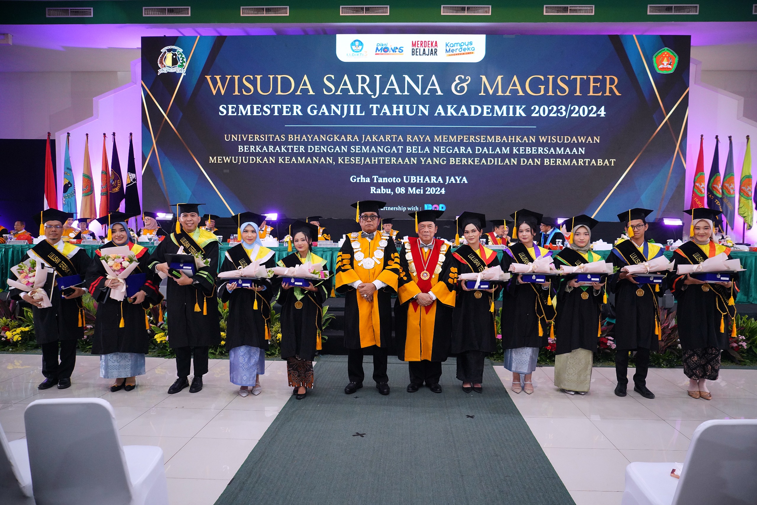 Ucapan terima kasih dan penghormatan kepada Bapak Kepala Lembaga Layanan Pendidikan Tinggi Wilayah III Jakarta, Prof. Dr. Toni Toharudin, S.Si., M.Sc, atas petunjuk, bimbingan dan arahan yang sangat bermanfaat bagi kemajuan dan peningkatan kualitas Universitas Bhayangkara Jakarta Raya," ujarnya. Ucapan terima kasih juga disampaikan kepada Kapolri Drs. Listyo Sigit Prabowo, M.Si, Ketua Pembina Yayasan Brata Bhakti (YBB) Jend Polisi (Purn) Prof. Dr. Drs. Chaeruddin Ismail, S.H., M.H., hingga para mantan Kapolri selaku Dewan Pembina serta Pengawas YBB. Semua pihak yang telah mendukung penyelenggaraan pendidikan di Ubhara Jaya.