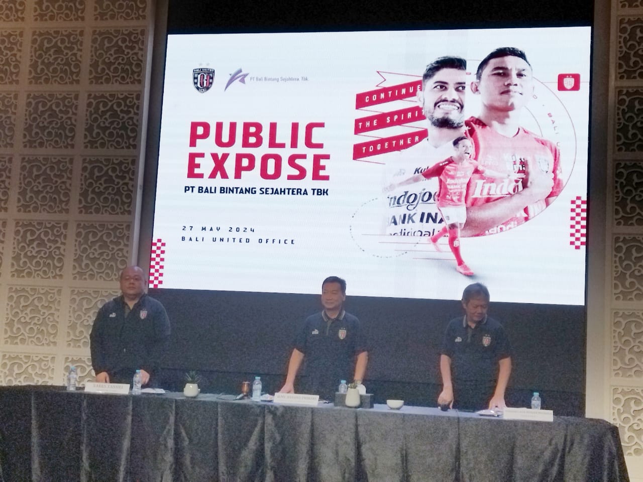 PT Bali Bintang Sejahtera,Tbk selaku induk dari Bali United melangsungkan Rapat Umum Pemegang Saham (RUPS) Tahunan