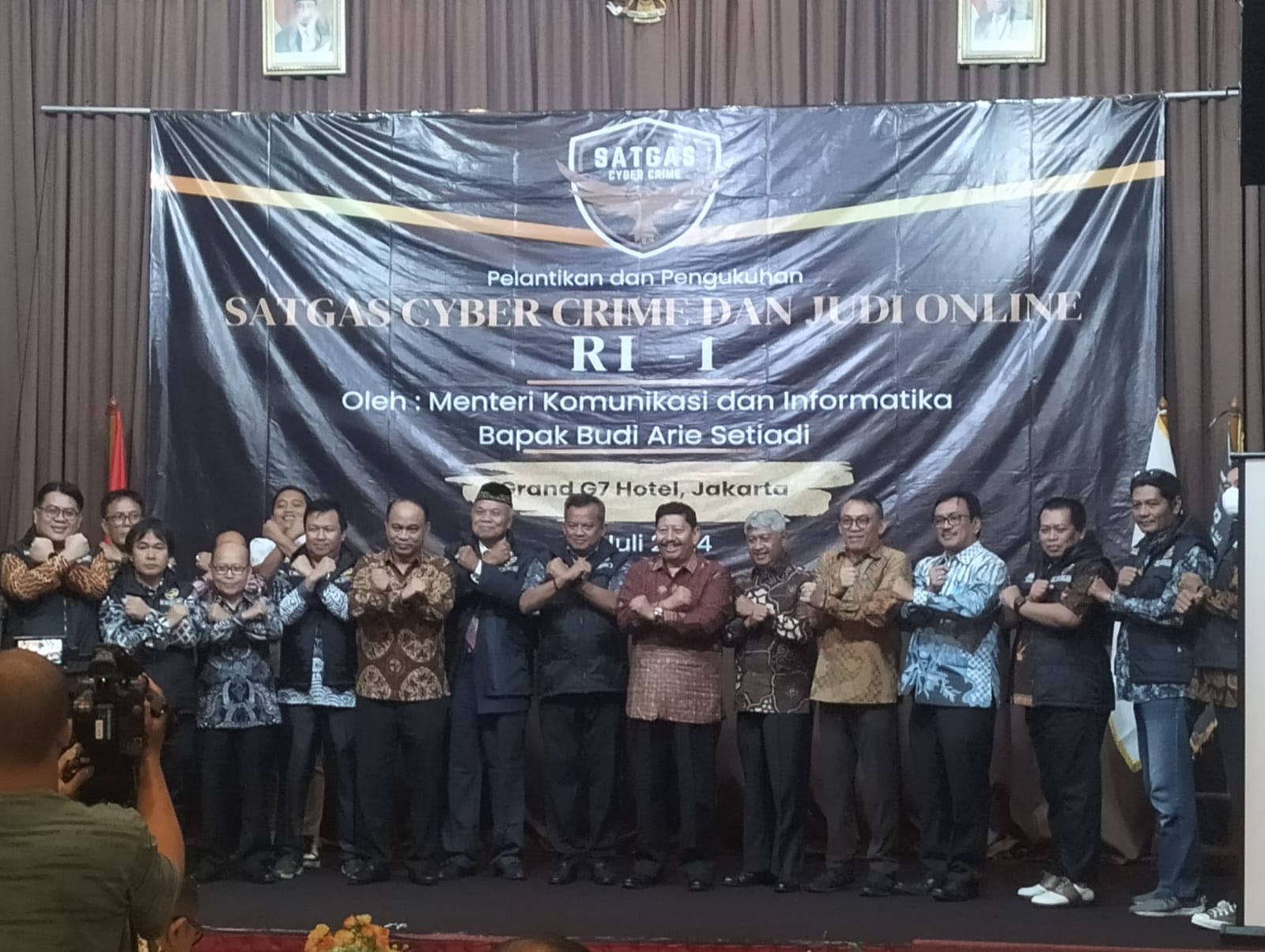 Menkominfo Melantik dan Mengukuhan Satgas Cyber Crime RI-1 Hadapi Kejahatan Digital yang Mencekam