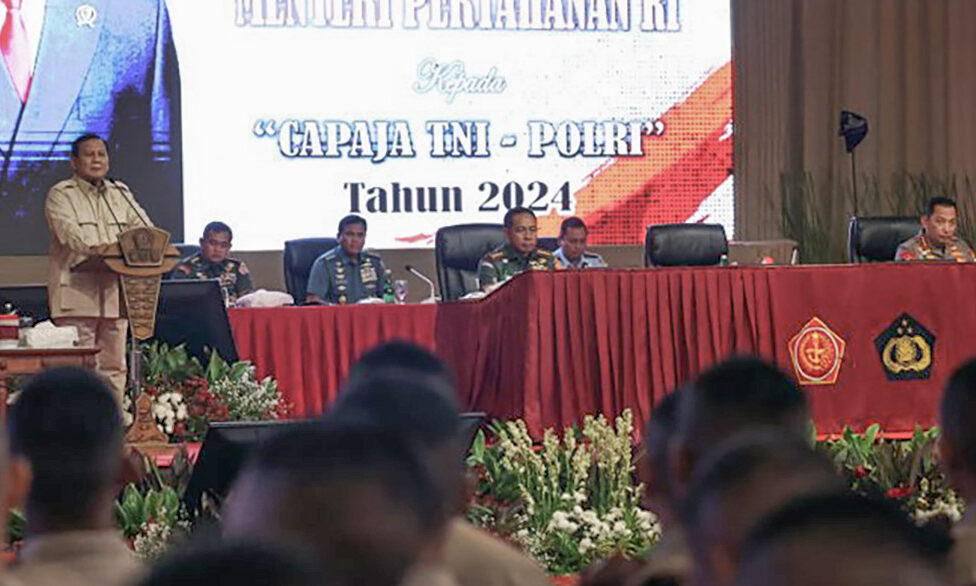 Prabowo Beri Pesan Serius di Capaja TNI-Polri ,Begini harusnya kalian ?.