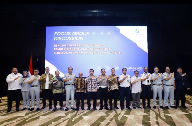 Jasa Raharja Bahas  Kebijakan Santunan Selektif untuk Korban Kecelakaan Lalu Lintas Di Focus Group Discussion .