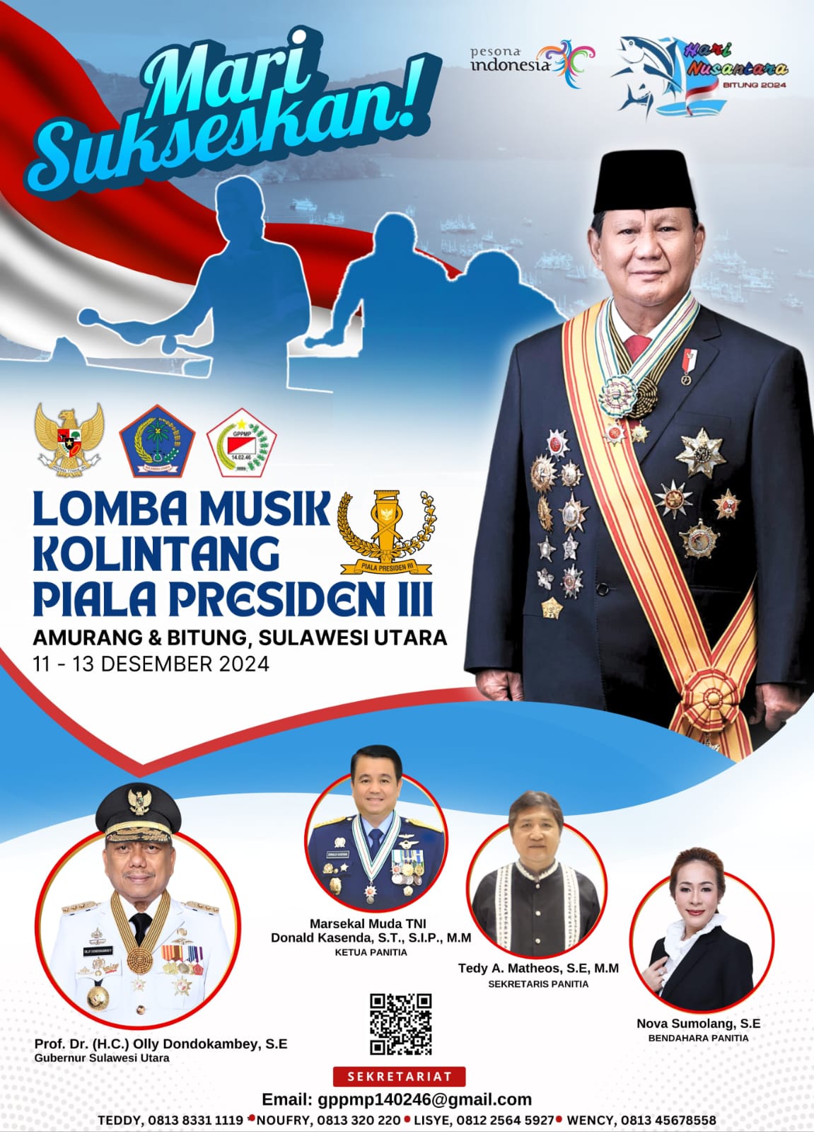 DPP GPPMP Gelar Budaya Lomba Kolintang Nasional Piala Presiden III