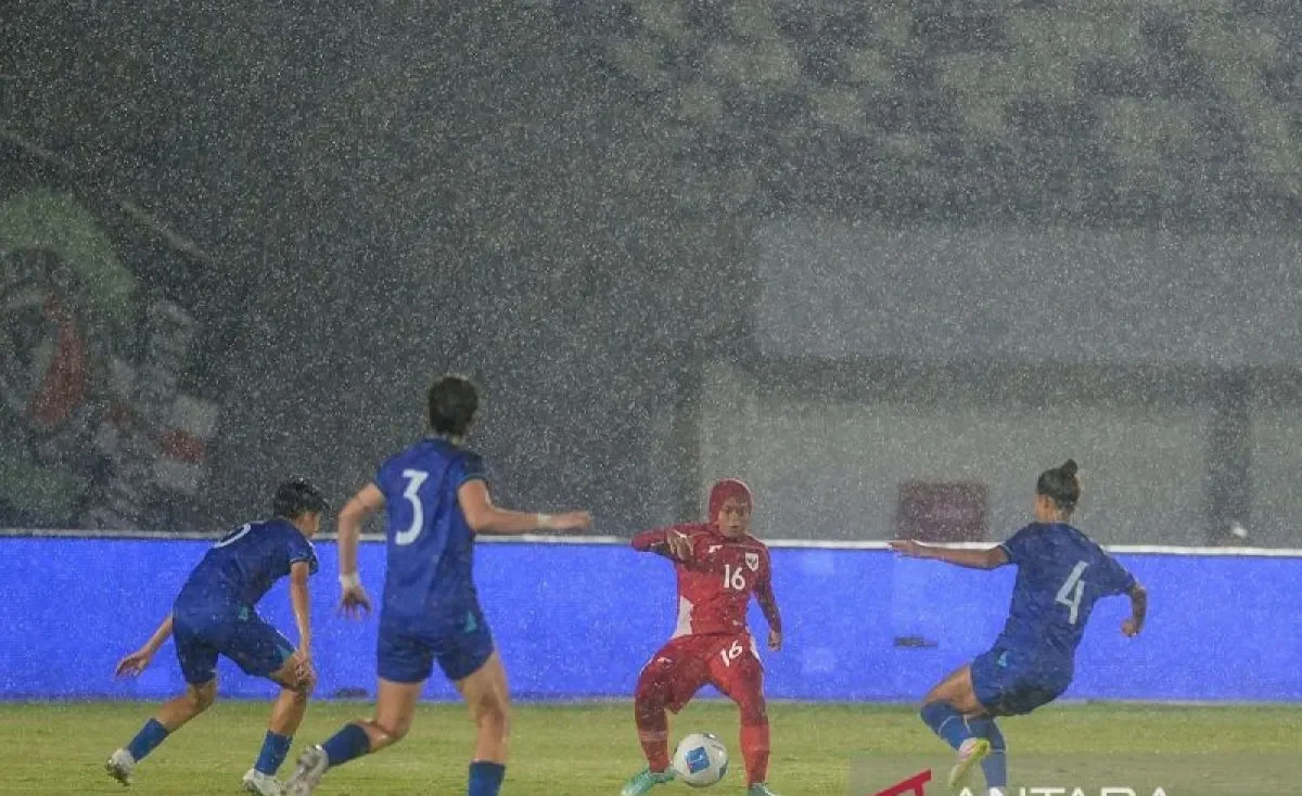 Indonesia berada di posisi ketiga Klasemen Kualifikasi Piala Asia Putri Grup D