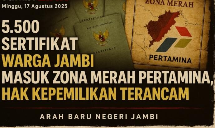 Bom Waktu : 5.500 Sertifikat Warga Kota Jambi Masuk Zona Merah Pertamina