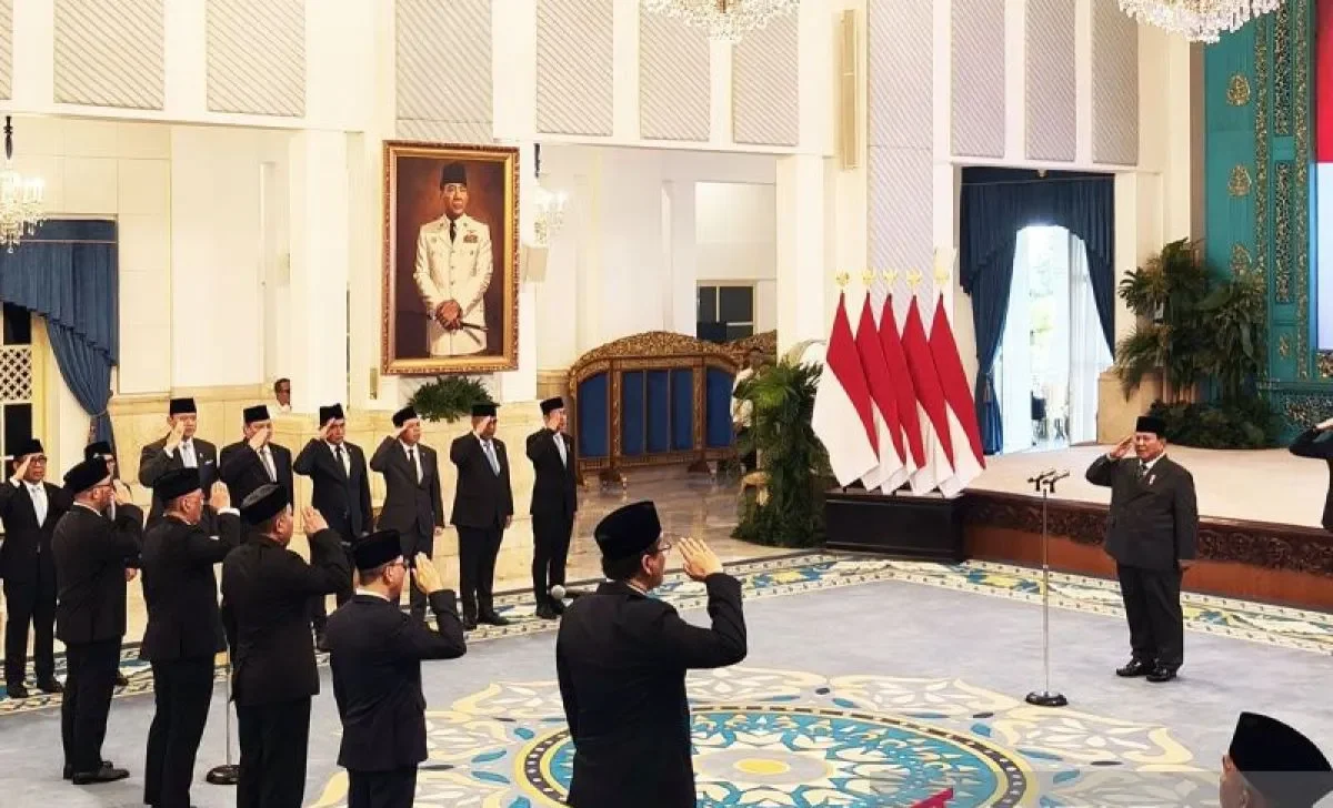 Prabowo Lantik Lima Pejabat baru, Purbaya gantikan Sri Mulyani.