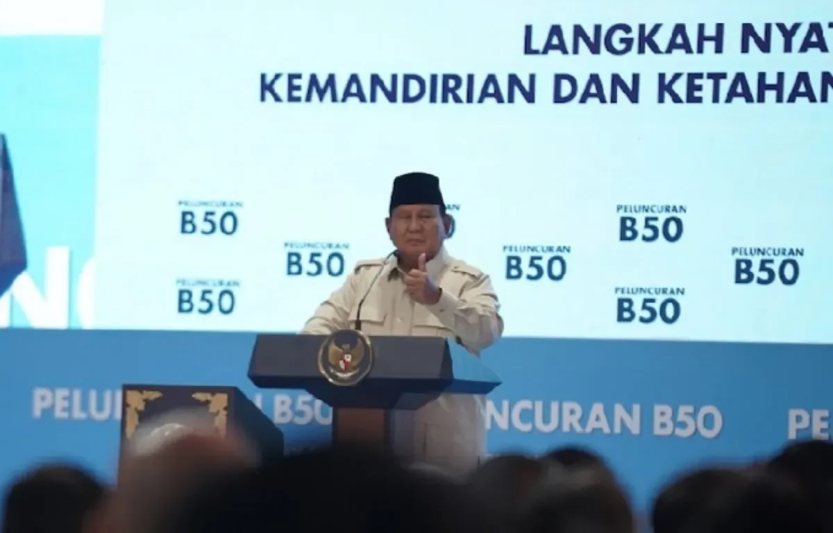 Presiden Prabowo Subianto menyatakan bahwa penerapan biodiesel B50